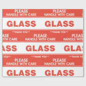 Glas bitte vorsichtig handhaben geschenkpapier (Flach)