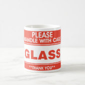 Glas bitte vorsichtig handhaben kaffeetasse (Mittel)