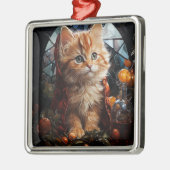 GLAS CHRISTMAS ORANGE TABBY KITTEN ORNAMENT AUS METALL (Links)