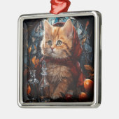 GLAS CHRISTMAS ORANGE TABBY KITTEN ORNAMENT AUS METALL (Links)