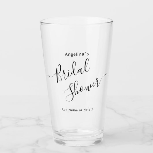 Glas Cup für ein Brautparty. (Vorderseite)