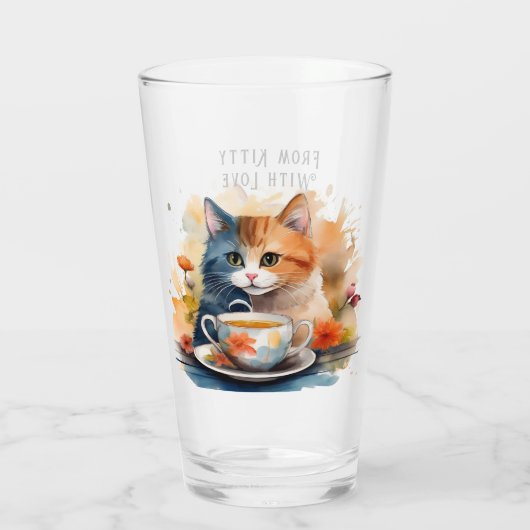 Glas Cup - Kitty Geschenk (Rückseite)