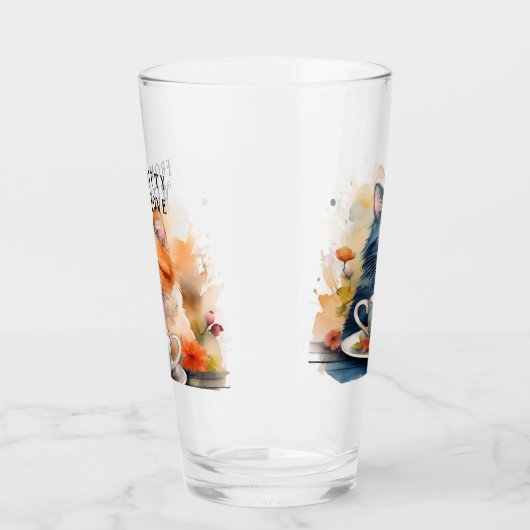Glas Cup - Kitty Geschenk (Links)
