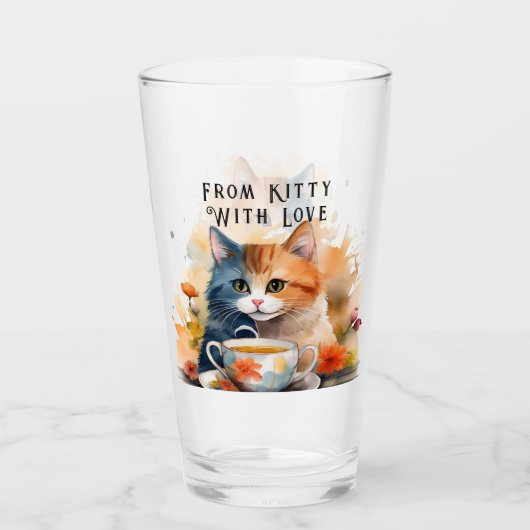 Glas Cup - Kitty Geschenk (Vorderseite)