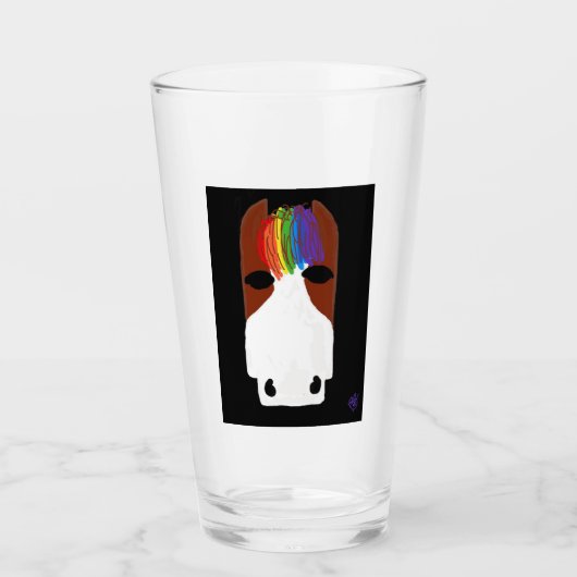 Glas Cup - LGBTQ Pferd (Vorderseite)