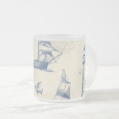 Glas-Cup mit Meereselementen Mattglastasse (VorderseiteRechts)