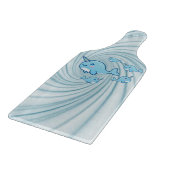 Glas Cutting Board Narwhal Blue Schneidebrett (Ecke)