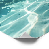 Glas-Delfin Azure-Sprung Poster (Ecke)