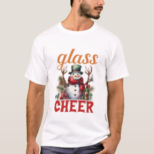 Glas der Freude Weihnachten Lustiger Schneemann We T-Shirt