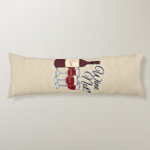 Glas der Trauben-Alkohol-Roter Rose Pinot des Seitenschläferkissen (Vorderseite)