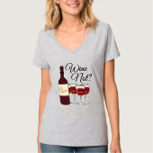 Glas der Trauben-Alkohol-Roter Rose Pinot des T-Shirt (Vorderseite)