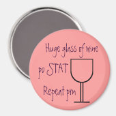 Glas des Weinauftragmagneten Magnet (Vorderseite/Rückseite)