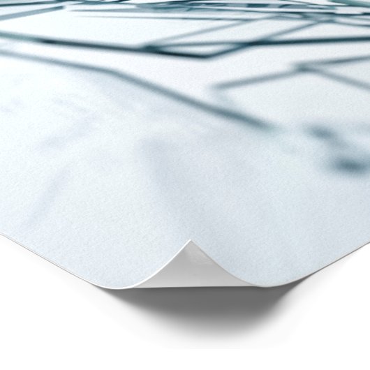 Glas durch Kugel beschädigt Poster (Ecke)