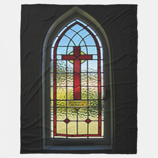 GLAS-FENSTER FLEECEDECKE (Vorderseite)