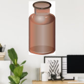 Glas Flasche Vase Poster (Heimbüro)