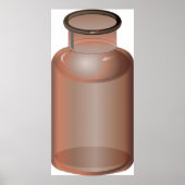 Glas Flasche Vase Poster (Vorne)