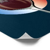 Glas französischen Weins - Frankreich Poster (Ecke)