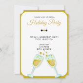 Glas für Champagner Einladung (Vorderseite)