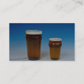 Glas gefüllt mit Bier Visitenkarte (Rückseite)
