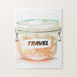 Glas-Geld-Reise-Gefäß Puzzle