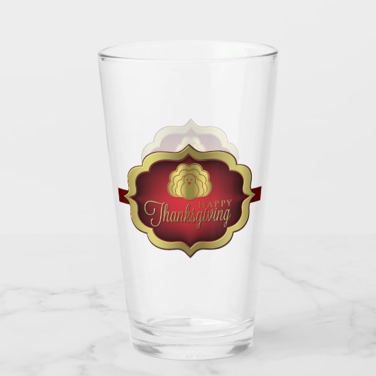 Glas - glückliches Erntedankfest - Türkei (Rückseite)