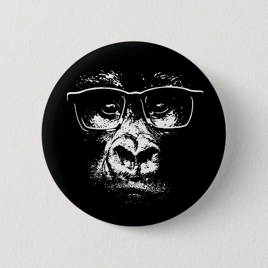 Glas-Gorilla Button (Vorderseite)
