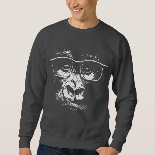 Glas-Gorilla Sweatshirt (Vorderseite)