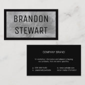 Glas | Grenze (schwarz) Visitenkarte (Vorne/Hinten)