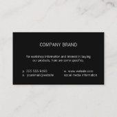 Glas | Grenze (schwarz) Visitenkarte (Rückseite)