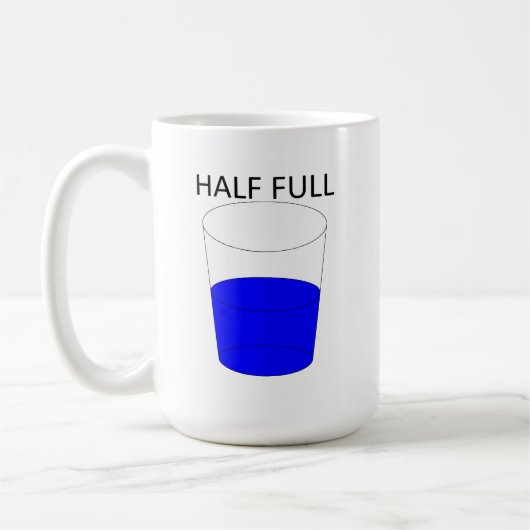 Glas Halb voll Kaffeetasse (Links)