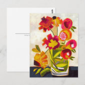 Glas Halb voll Postkarte (Vorne/Hinten)