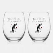 Glas Halb Wein Toast (Vorderseite)