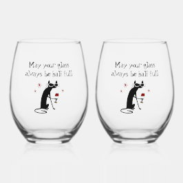 Glas Halb Wein Toast