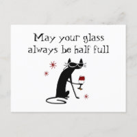 Glas Halb Wein Toast mit Katze