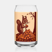 🐿️ Glas in Form einer Dose Eichhörnchen im Herbst (Vorderseite)