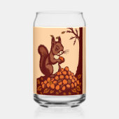 🐿️ Glas in Form einer Dose Eichhörnchen im Herbst (Rückseite)