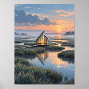 Glas-Kapelle Gezeitenmarsch Morgendämmerung 12x16 Poster