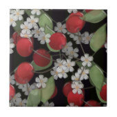 Glas, Kirsche, rot, 3D Fliese (Vorderseite)