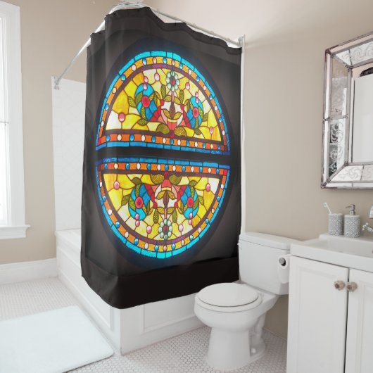 GLAS-KREIS DUSCHVORHANG (Beispiel)