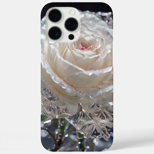 Glas Kristallrose Case-Mate iPhone Hülle (Rückseite)