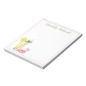Glas Limonade mit Flamingo Notizblock (Rotiert)