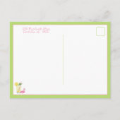 Glas Limonade mit Flamingo Postkarte (Rückseite)
