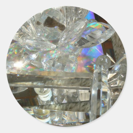 Glas, Marmor und Spiegel Runder Aufkleber (Vorderseite)