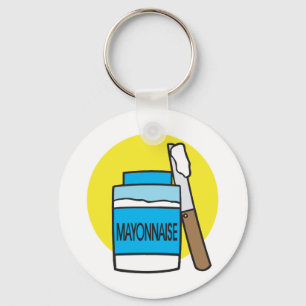 Glas Mayonnaise Schlüsselanhänger