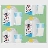 Glas Milch Geschenkpapier (Flach)