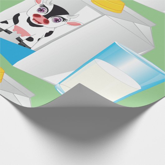 Glas Milch Geschenkpapier (Ecke)