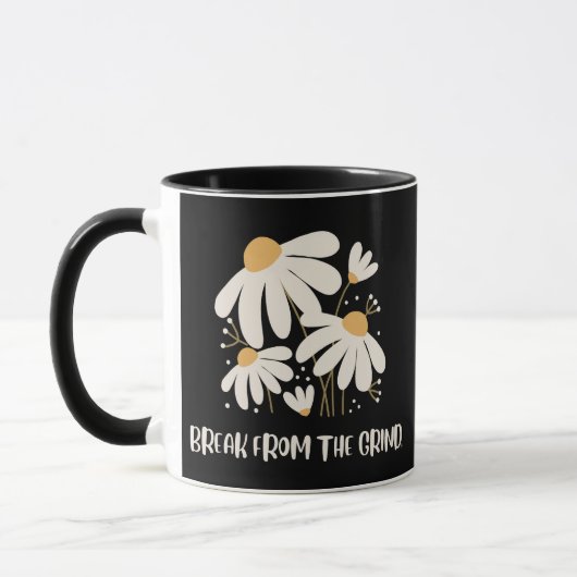 Glas mit Gänseblümchen-Muster Tasse (Links)