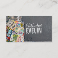 Glas mit globalen Banknoten h728