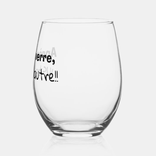 Glas mit humortischem Wein (Links)