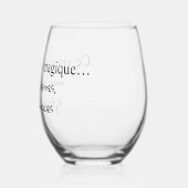 Glas mit humortischem Wein (Links)